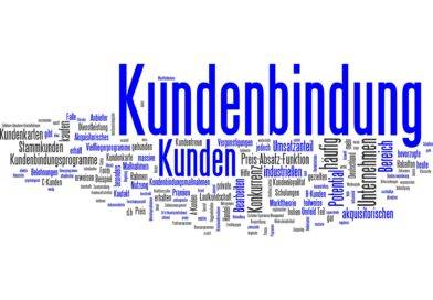 Wortwolke zum Thema Kundenbindung | Postkartenständer